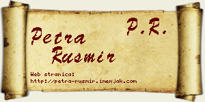 Petra Rusmir vizit kartica